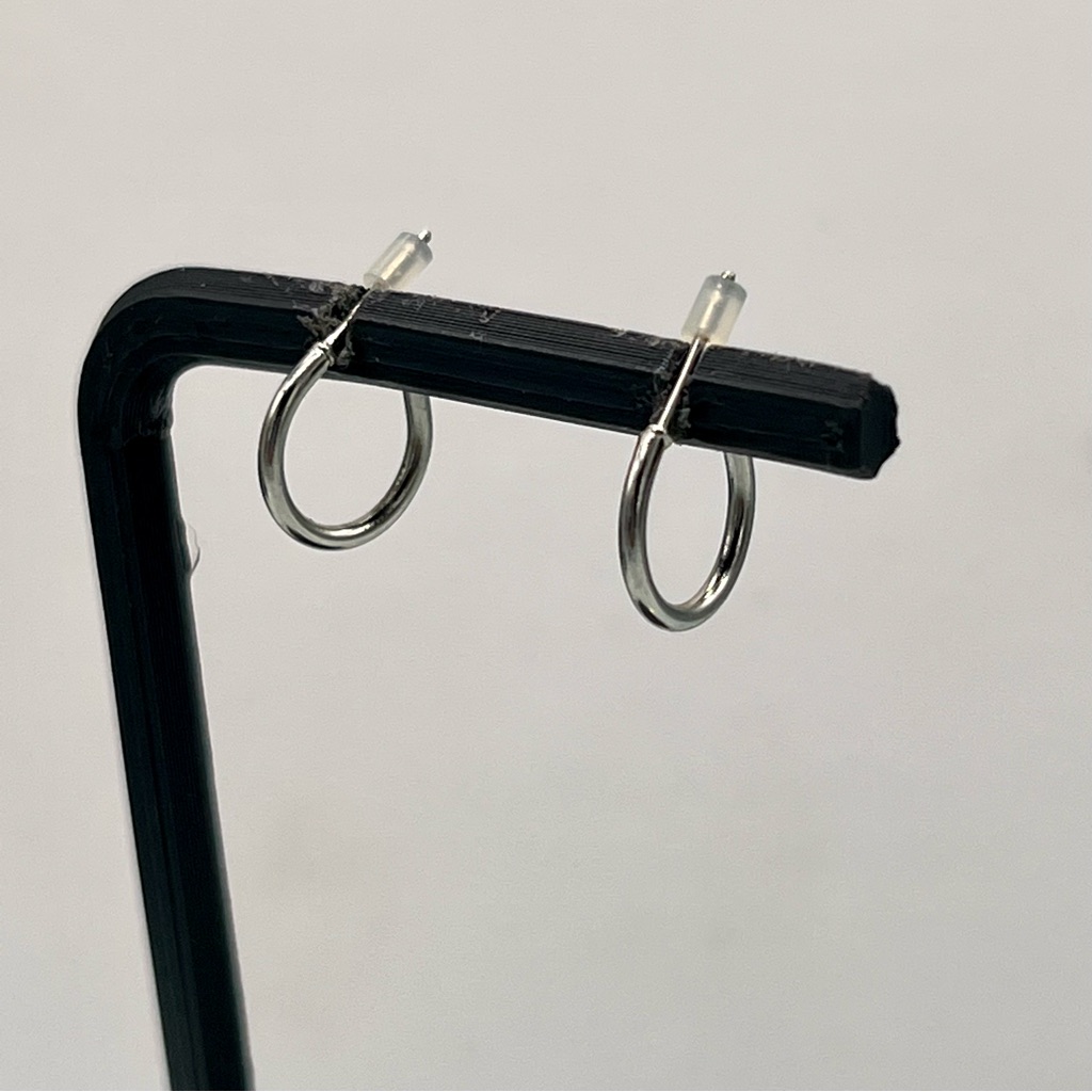 Tiny Silver Hoop Earrings